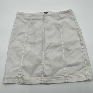 Free People Cream Pencil Skirt